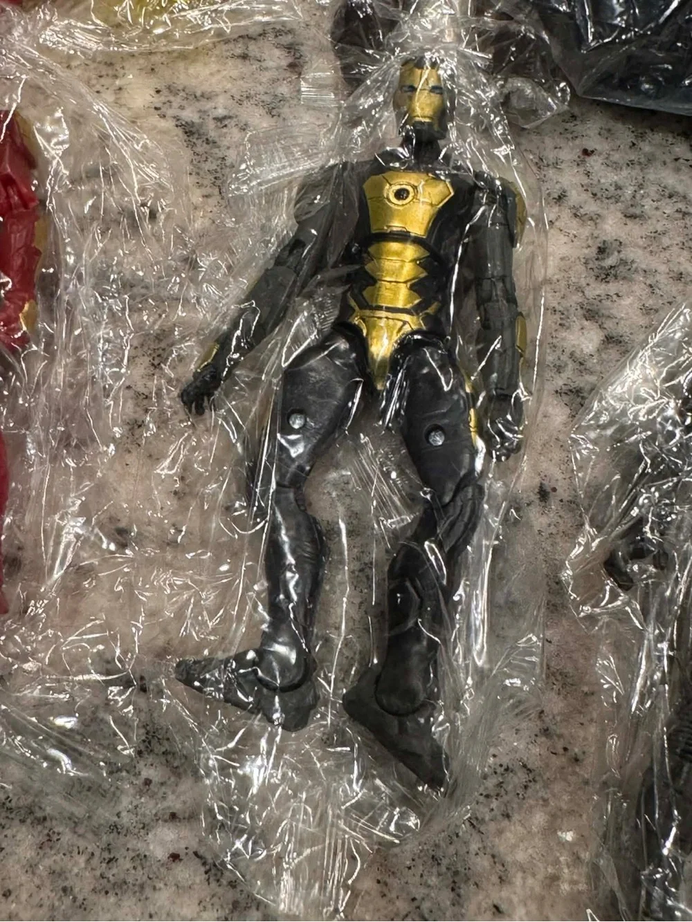Set of 10 Action Figures marvel. 9 still in the sealed plastic. 6” tall